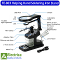 TE-803 2.5x/4x/16x USB Auxiliary Clip Welding Magnifying Glass 16 LED Hand Soldering Solder Iron Stand Holder Station Magnifier by Electrica. 