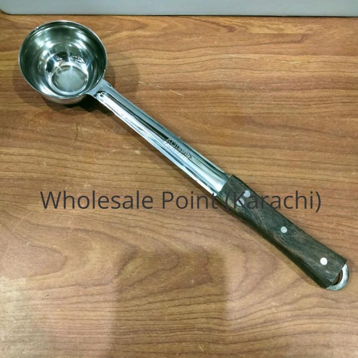 High Quality Stainless Steel Ladle 16 inch Soup Ladle with wood handle