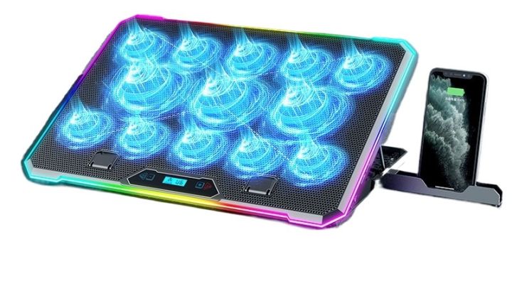 Ice Coorel 13 fans Cooling Pad with 10 RGB lighting modes