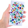 Self-Adhesive Rhinestone Sticker Bling Craft Jewels Crystal Gem Stickers, Assorted Size, 10 Sheets (Multicolor 3). 