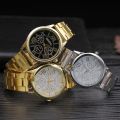 【ETOP】  Brand 3 Eyes  Geneva Casual Quartz Watch Women Stainless Steel Dress Wristwatch Relogio Feminino Ladies Clock Hot S. 
