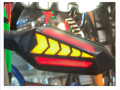 Bike Indicator Slide Arrow Running Style With Lava DRL Red - Yellow 2 Pcs Set. 