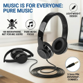 Pro-Studio Wired Over-Ear Headphones | Pure Audio No-Mic Headset | 3.5mm Universal Wired Connection with Ultra-HD Bass & Surround Sound | Foldable Ergonomic Headphone for Gaming, Music & Movies – One Click Pick. 