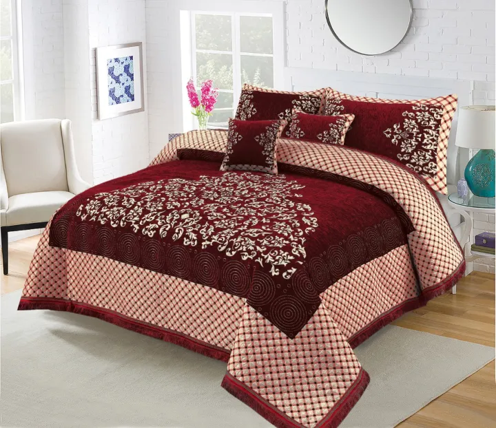 Velvet%20Jacquard%20Bed%20Sheet%205%20Pcs%20set%20King%20Size%20-%20Great%20Gift%20for%20Any%20Occasion%20-%20Bed%20sheet%20-%20Bed%20sheet%20king%20size%20%7C%20Available%20at%20Dowio%20-%20Image%208