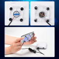 Hot Mini Mobile Phone Cooling Fan Silicone Suction Cup Bottom USB Charging Cooling Artifact Material: plastic, silicone. 