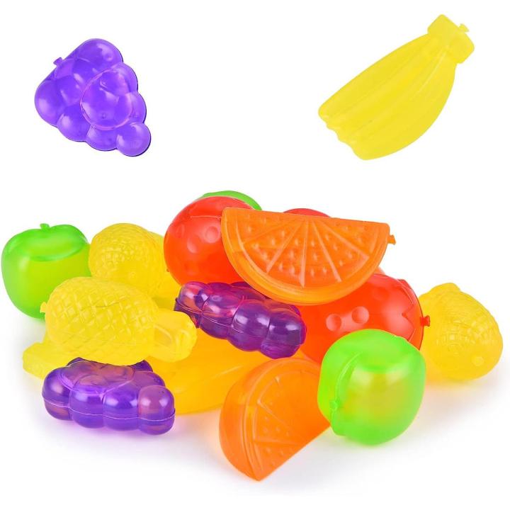 Reusable Assorted Fruit Shaped Ice Cubes - 10 Pieces