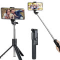 Original 4 IN 1 Wireless Selfie Stick Tripod 70CM / 110CM / 165CM /170cm Height R1S/ R1/ JC16 / JC16H /JC18/ With Light & without Light Bluetooth Shutter Foldable Selfie stick for all Phones Tripod Stand Videos Photography Traveling Tiktok YouTube Vlogs. 