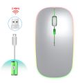 HXSJ M40 2.4GHZ 800,1200,1600dpi Third Gear Adjustment Colorful Wireless Mouse USB Rechargeable. 