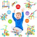 STEM Building Blocks Colorful Pipe Tube Creative Puzzle Construction Set with Wheels. 
