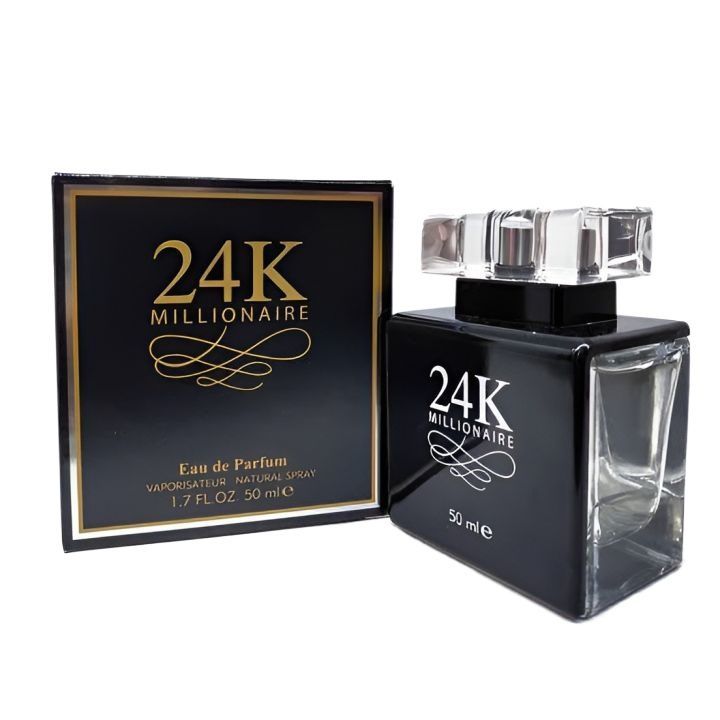 24K Millionaire Black Perfume For Men - 50 ml