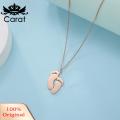 Carat Pendant Necklace Lovely Exquisite Bright Luster Feet Necklace. 
