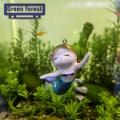 Mermaid Figurine Cartoon Mermaid Fish Tank Ornament Adorable Mini Aquarium Decor. 