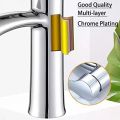 Alkhaleej : Brushed Nickel Wash Basin Tap Silver with Chrome Finish Water Tap Wall Mixer with Crutch & Multi Hot Cold Water Tap Alloy Faucets Mixers Taps Basin Steel Mixer Faucets. 