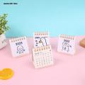 2023 Hand Drawing Solid Color Series Mini Desk Calendar DIY Portable Desktop Calendars To Do List Daily Schedule Planner Office. 