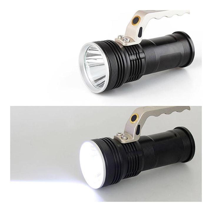 800 Lumens CREE LED High Power Metal Portable Search Light - Black