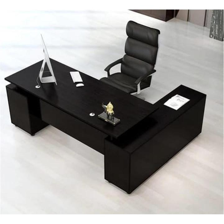 L-Shaped Computer Desk,Boss Office table CEO Table Home Office  Desk with Drawer, Sturdy Writing Table, Space-Saving, Easy to Assemble Customized