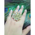 Handmade Kundan Ring Adjustable. 
