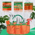 Germany lot Garden tools kit GardenWerx Gardening Tools -10 PCS Stainless Steel Heavy Duty Garden Tool Set, Non-Slip Ergonomic Handle Durable Storage Tote Bag Indoors & Outdoors - Gardening Gifts for Women and Men - Orange/Green. 
