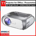 SpeedX Projector Multimedia Wifi / HDMI / USB Input - HD Display Projector for Office Study Lectures Presentation. 