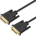 DVI-D 24+1 Dual Link Male to Male Digital Video Cable Gold Plated with Ferrite Core Support 2560x1600 for Gaming, DVD, Laptop, HDTV and Projector 6 Feet ( Branded Used ). 