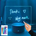 3D Desk Lamp DIY Handwritten Message Board Night Light, Changing Illusion Night Light Smart Touch Switch LED Lighting Creative Gift Toys Decorations. 