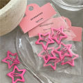 【hot】 Egirls Pink Pentagram Star Hair Clip For Women Sweet Cool Cute Y2K 90S Aesthetics Bobby Hair Pins Trend Hair Accessories Jewelry. 