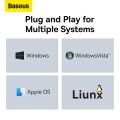 Baseus 6 Port USB Type C HUB, Lite Series HDMI Compatible Docking Station, 1x HDMI, 2xUSB3, 1xType-C PD, SD/TF, Black. 