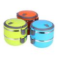 2 Layer Easy Portable Stainless Steel Office And School Lunch Box. 
