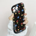 Hontinga for Vivo Y100 5G Back Cover Multicolor Flower Cream Texture Phone Case Wavy Edge Soft Silicone Cover. 