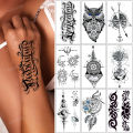 small tattoo cute letter planet sun moon compass tattoo sticker black henna tattoos water transfer body art waterproof. 