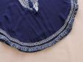Navy Blue Embroidery Poncho Style Shirt For Women. 