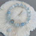 Original design opal, aquamarine, moonstone, crystal women's bracelet, light luxury, elastic bracelet, live supply. 