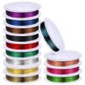 Pack Of 2 Golden and Silver Bendable Metal Craft Wire for Making Jewelry DIY Crafts (0.4mm Thickness) Multicolor. 