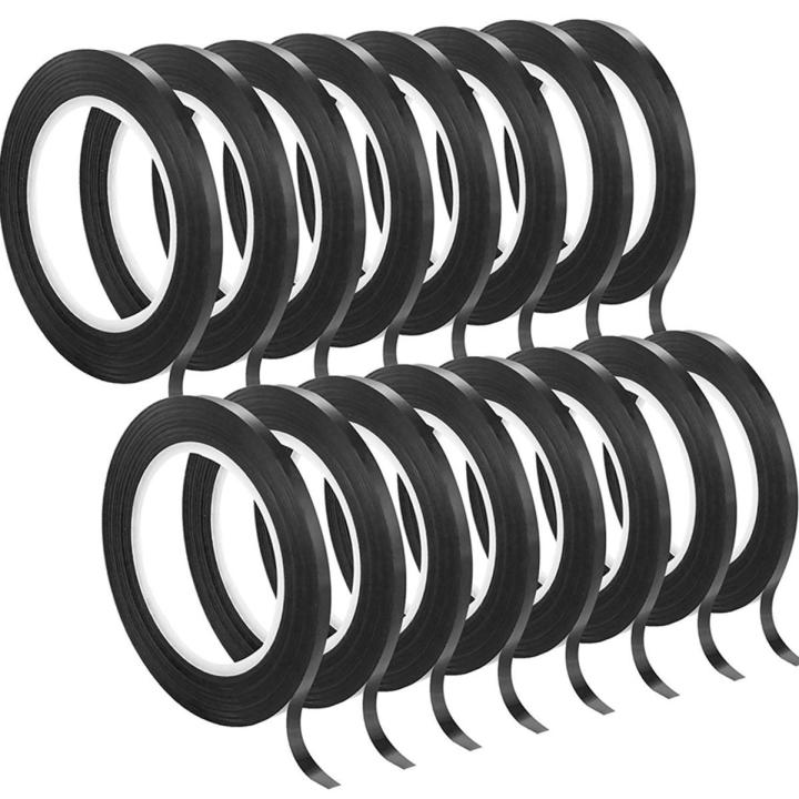 NANLIY- 16 Pcs Whiteboard Graphic Chart Tape,Dry Erase Board Art Tape,Thin Black Gridding Graphic Tape,3Mm Width,Glossy Black