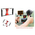 Cage Rig Stabilizer Smartphones Video Film Production Double Handle Mobile Cold Shoe boya mm1 mic holder Mic Holder. 