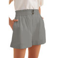 Green Home Summer Pants High Waist Zipper Good-looking Women Shorts. 