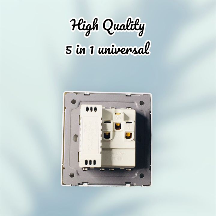 Multi Light Plug Socket With 2 USB Socket Outlet 2.1A 5V Electrical Wall Mounted Power Sockets | USB Port For Mobile Charging and USB Light Bulb