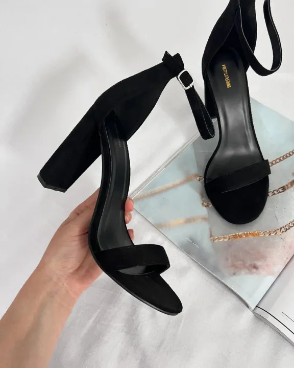 Women%20Fashion%203%20Inches%20Block%20Heels%20Sandals%20Luxurious%20Fairy%20Style%20Glamour%C2%A0%20Embellished%20Chunky%20Faux%20Suede%20Comfortable%20and%20Stylish%20for%20Any%20Occasion%20for%20Summer%20Black%20-%20Image%205