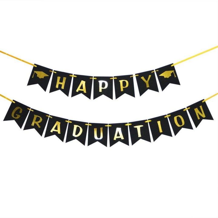 Happy Graduation Banner -Congrats Graduate Banner - Grad Party Decorations