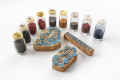 Traditional Wooden Block Printing Set with Natural Pigment Colors – Handcrafted Textile & Craft Kit. 