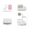 Dressing Box With Mirror Makeup Organizer Office Jewelry Box Necklace Ring Earring Box Storage Drawer Display Organizer Hol. 