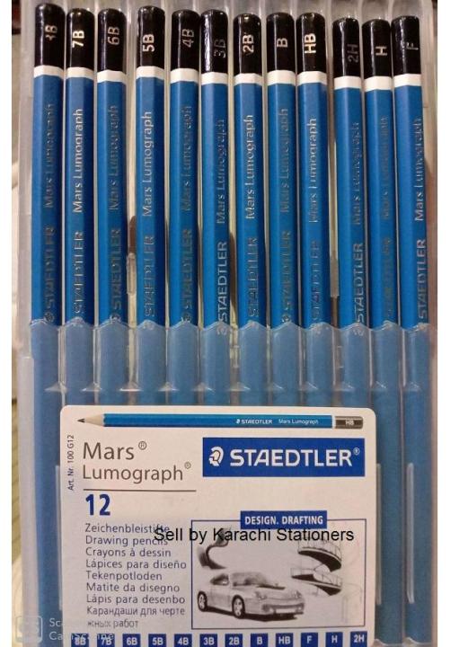 Mars%20Lumograph%20Steadtler%20Set%20of%2012pcs%20different%20shades%20Drawing%20Sketching%20pencils%20Professional%20Sketch%20and%20Drawing%20pencils%20set,Art%20Pencil%20-%20Image%204