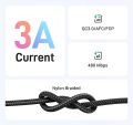 UGREEN 3A USB Type C Cable For Realme Xiaomi Samsung S21 Fast Charging Wire USB-C Charger Data Cord. 
