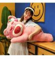 Cute Lotso Strawberry Sleep Bear Plush Doll Toy Story Soft Cushion Pillow Birthday Gift for Kids. 