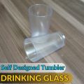 PACK OF 6 Pcs Self Designed Glass Tumblers made By FOOD GRADE Polystyrene - 300ML. 