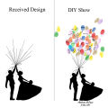 New decoration DIY Thumbprint Tree/Balloon Wedding Sign Guest Book Canvas Painting+Inkpad  #60*80cm. 