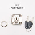 Drawer Lock Furniture Desk Cabinet Lock With 2 Keys. 