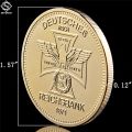 1871 Deutsche Reichsbank 1 Unze 999/1000 Gold Germany Cross Eagle Round Coins Collectibles. 