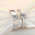 Classic Couple Rings For Men Women CZ Stone Trendy Wedding Lovers' Ring. 