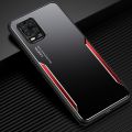 For Xiaomi Mi 10 5G Electroplated Metal Back Panel Soft TPU Bumper Double Shockproof Protective Cover Compatible case. 